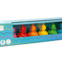 Set Of 6 Fishing Ducks - Rainbow