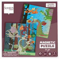 Magnetic Puzzle Book To Go - Dragons