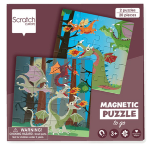 Magnetic Puzzle Book To Go - Dragons