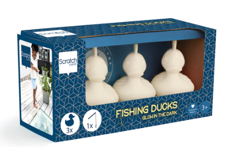 Set Of 3 Fishing Ducks - Glow In The Dark