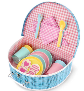 Deluxe Picnic Set 25 Pieces in Carry Case- Pastel