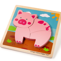 Chunky Lift-Out Puzzle - Pig