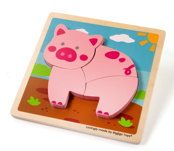 Chunky Lift-Out Puzzle - Pig