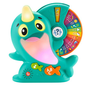 Fisher-Price Linkimals Narwhal Interactive Electronic Learning Toy For Toddlers With Lights & Music