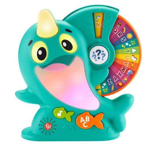 Fisher-Price Linkimals Narwhal Interactive Electronic Learning Toy For Toddlers With Lights & Music