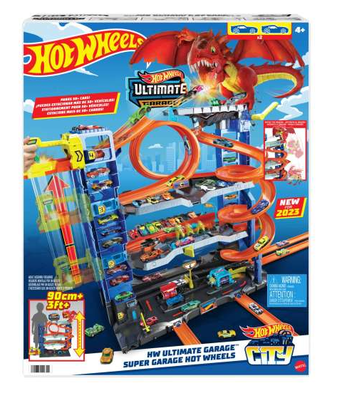 Hot Wheels City Ultimate Garage Playset With 2 Die-Cast Cars, Toy Storage For 50+ Cars