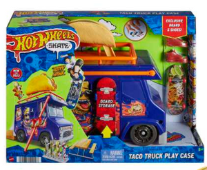 Hot Wheels Skate Taco Truck Play Case With 1 Fingerboard & 1 Pair Of Shoes