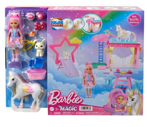 Barbie A Touch Of Magic Chelsea Doll Playset With Baby Pegasus, Winged Horse Toys