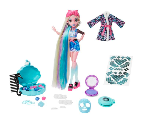 Monster High Doll, Lagoona Blue Spa Day Set With Wear And Share Accessories