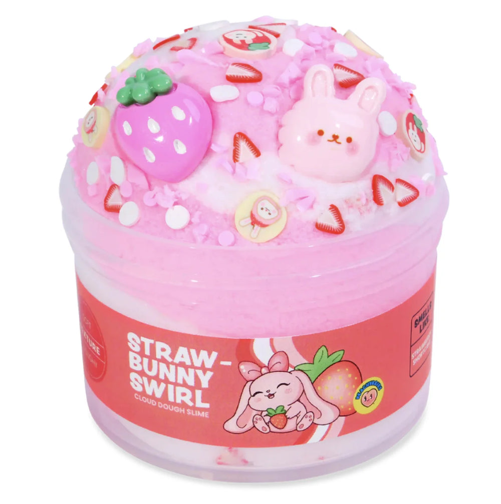 PeachyBbies Straw Bunny Swirl Slime