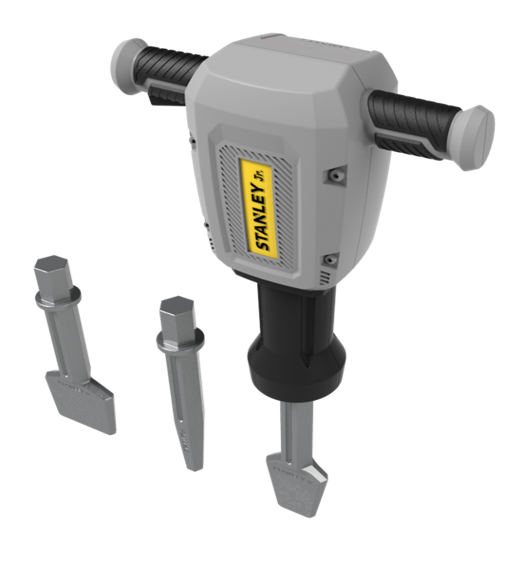 Battery clearance powered jackhammer