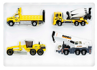 Matchbox Working Rigs Multipack, 4 Different Kid Favorite-themed Toy Trucks & Construction Equipment
