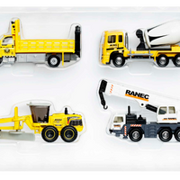 Matchbox Working Rigs Multipack, 4 Different Kid Favorite-themed Toy Trucks & Construction Equipment
