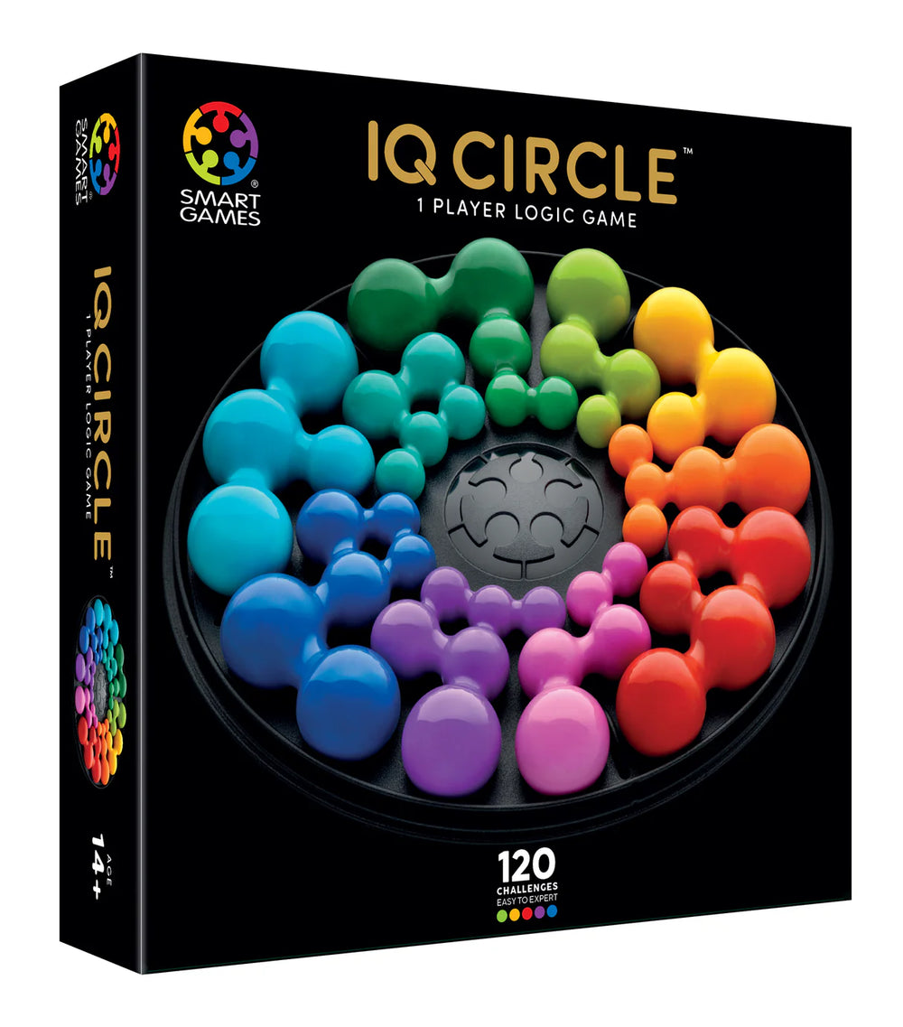 SmartGames IQ Deluxe: Circle - 120 Challenges Featuring a Deluxe Travel Case for Ages 14 - Adult