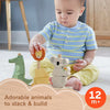 Fisher-Price Wooden Stack & Sort Animals Baby & Toddler Toy, 10 Wood Pieces