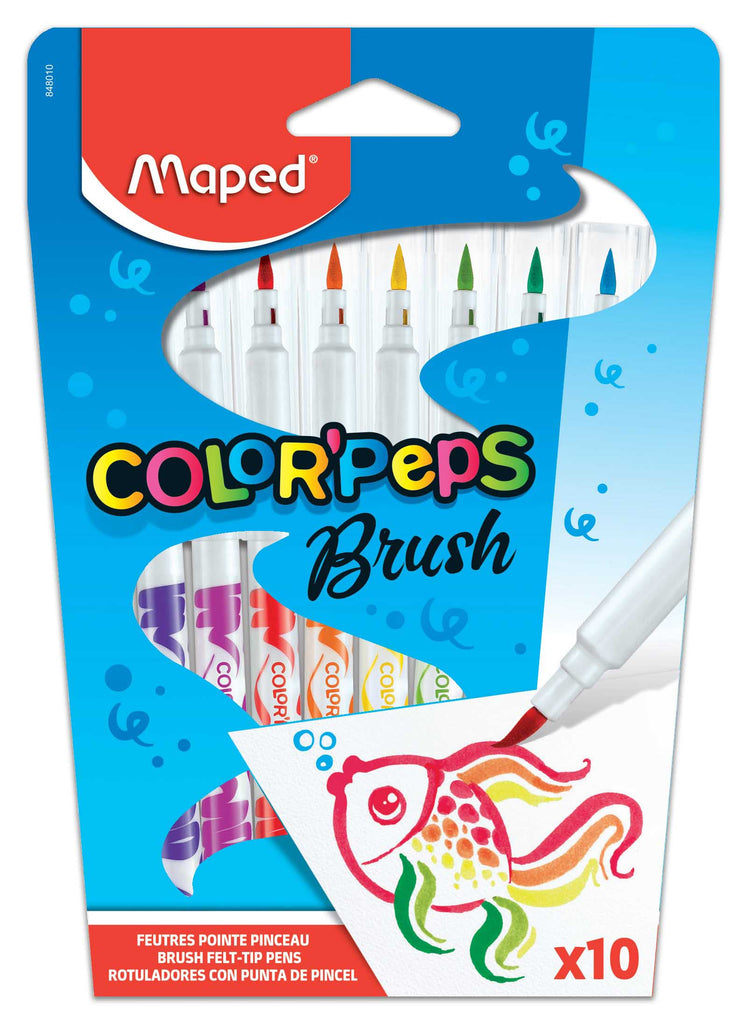 Color’Peps Brush Tip Ultrawashable Markers x10 | The Brain Train TT