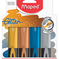 Fluo Peps Classic Metallic Glitter Highlighters x4