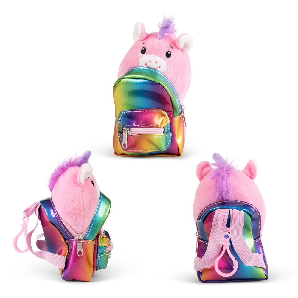 Unicorn Fluff Clip & Cuddle Plush Keyrings