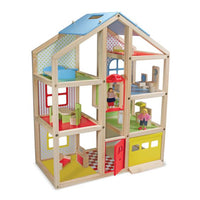 Hi-Rise Wooden Dollhouse and Furniture Set