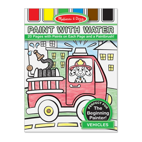 Vehicles Paint with Water Kids' Art Pad