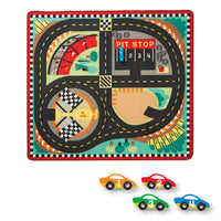 Round the Speedway Race Track Rug & Car Set
