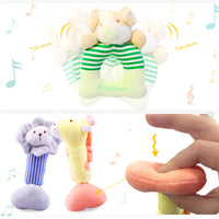 4 Plush Baby Soft Rattle Set Hand Grab Sensory Toys
