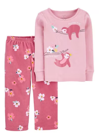 2-Piece Fleece And Snug Fit Pyjama Set