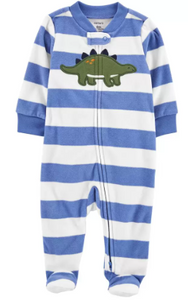 Dinosaur Zip-Up Fleece Sleep & Play