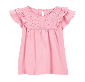 Eyelet Flutter Top