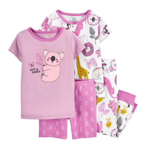 4-Piece Koala 100% Snug Fit Cotton PJs