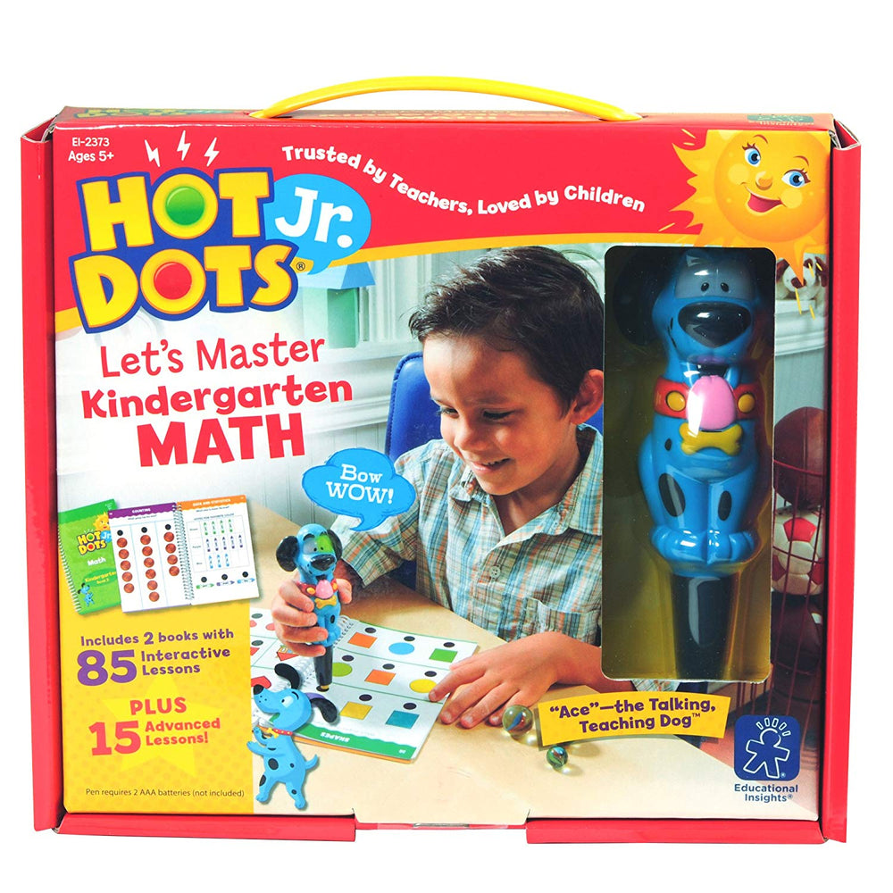 Hot Dots® Jr Let's Master Kindergarten Math Set with Ace—The Talking, Teaching Dog® Pen