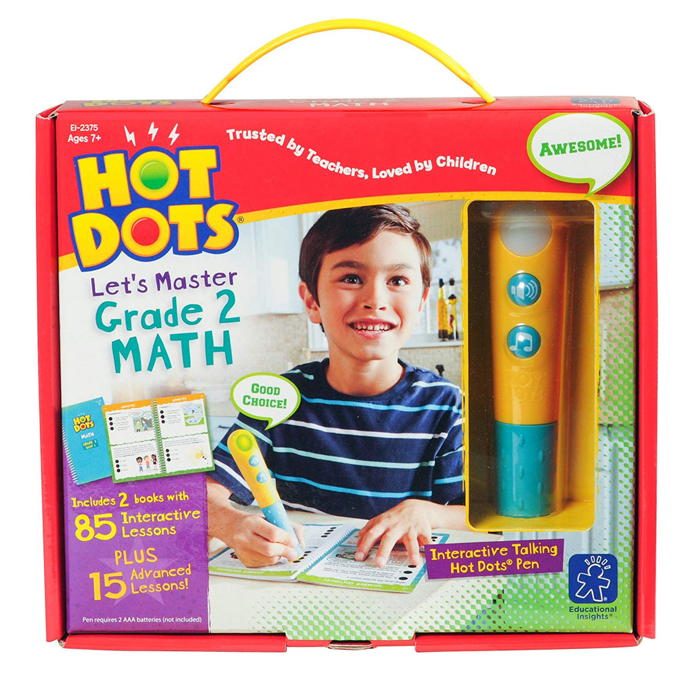 Hot Dots® Jr. Let's Master Grade 2 Math Set with Hot Dots® Pen
