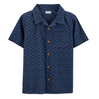 Fish Button-Front Shirt