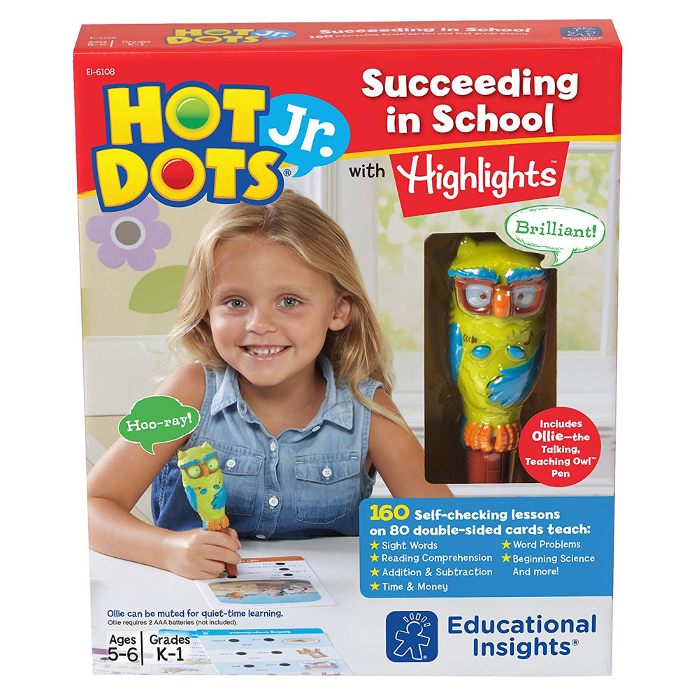 Hot Dots® Jr. Succeeding in School with Highlights™ Set with Ollie—The Talking, Teaching Owl™ Pen