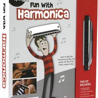 SpiceBox Children's Activity Kits Fun With Harmonica 13 Beginner Songs, Harmonica C Kit For Kids and Adults
