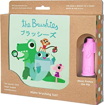 The Brushies - Baby and Toddler Toothbrush and Storybook - Pinkey The Pig