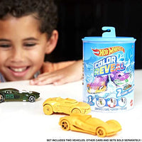 Hot Wheels Color Reveal (2 Pack) 1:64 Scale Vehicles with Surprise Reveal & Repeat Color-Change; Gift for Kids 3 Years Old & Up
