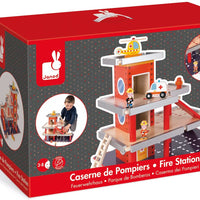 Wooden Fire Station Playset