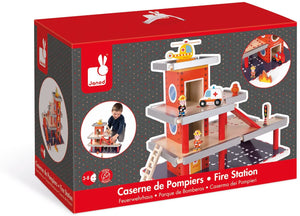 Wooden Fire Station Playset