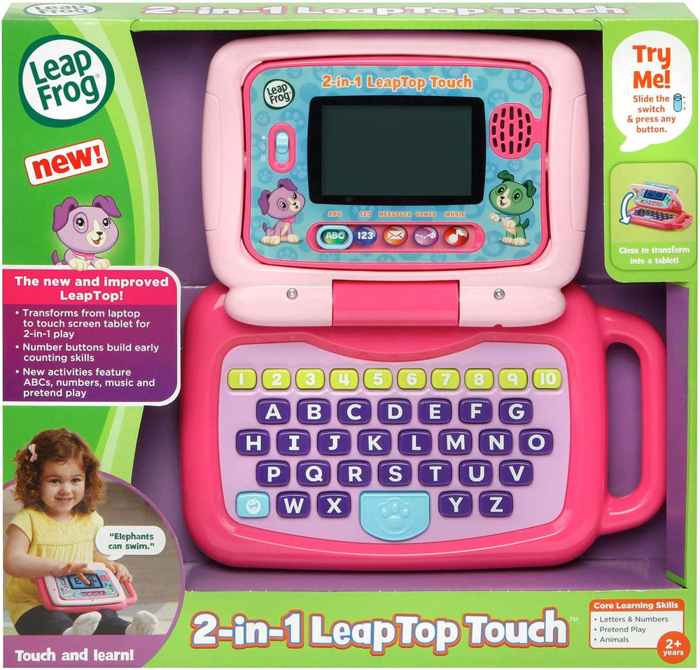 Vtech Leap Frog 2- In-1 Leap Touch Tablet/Laptop Pink