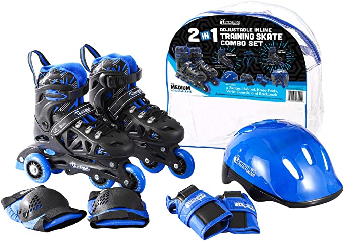 Chicago Boys Training Skate  - Black/Blue -SIZE 10-13