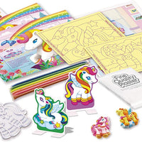 4M My Magical Unicorns DIY Magnets, Sand Art, Suncatcher Craft Kit