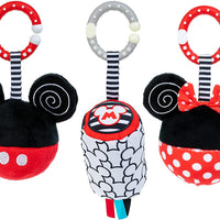 Disney Baby Mikcey Mouse and Minnie Mouse 3 Pack Hanging Toys
