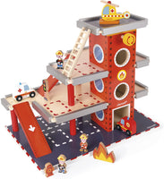 Wooden Fire Station Playset
