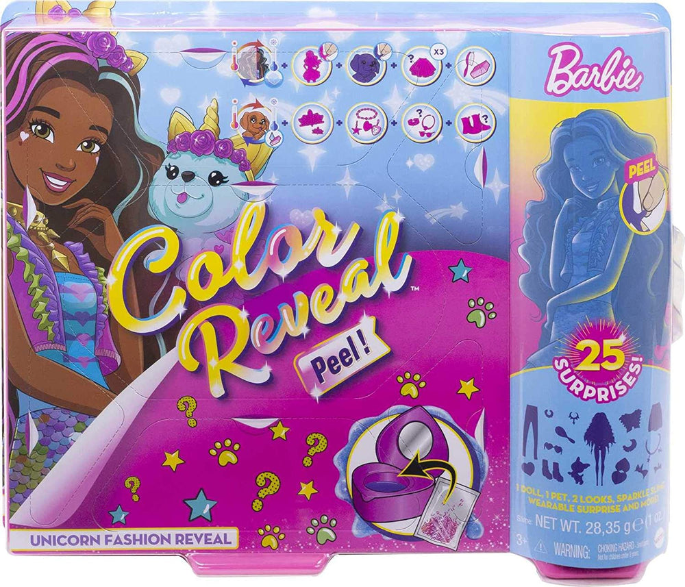 Barbie Colour Reveal Peel Unicorn