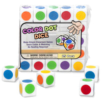 Color Dot Dice, 25-Pack