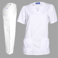 Med One Ladies Scrub Suits - White