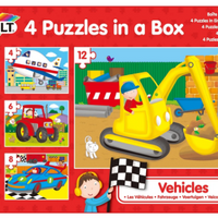 4 Puzzles in a Box - Vehicles