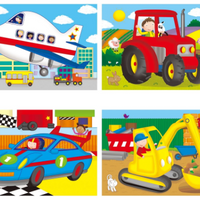4 Puzzles in a Box - Vehicles