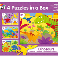 4 Puzzles in a Box - Dinosaurs